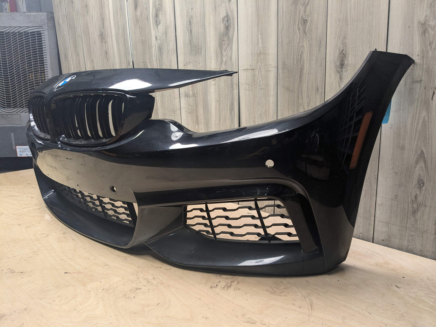 *14-20 OEM BMW F32 F33 F36 M Sport Front Bumper Cover Panel w/ Grilles Black 475