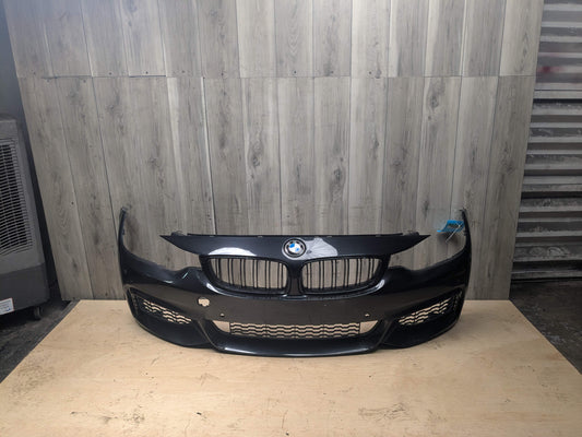 *14-20 OEM BMW F32 F33 F36 M Sport Front Bumper Cover Panel w/ Grilles Black 475