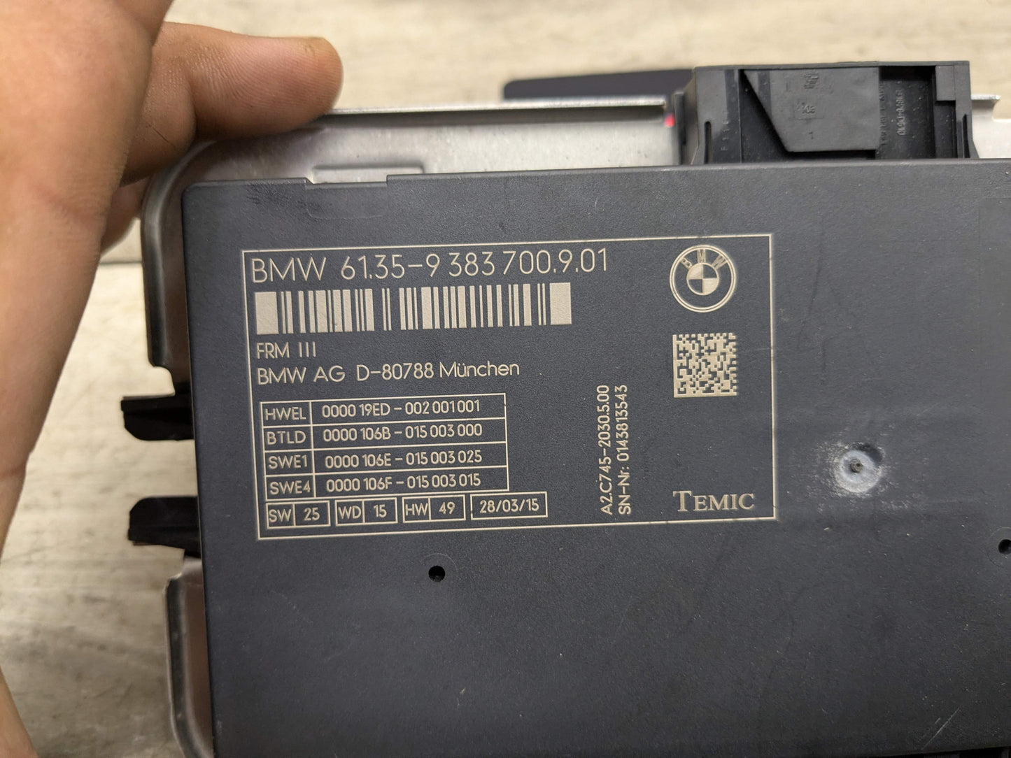 OEM BMW F02 F06 F10 F12 F13 F25 X3 Footwell Light Body Control Module BCM FRM3