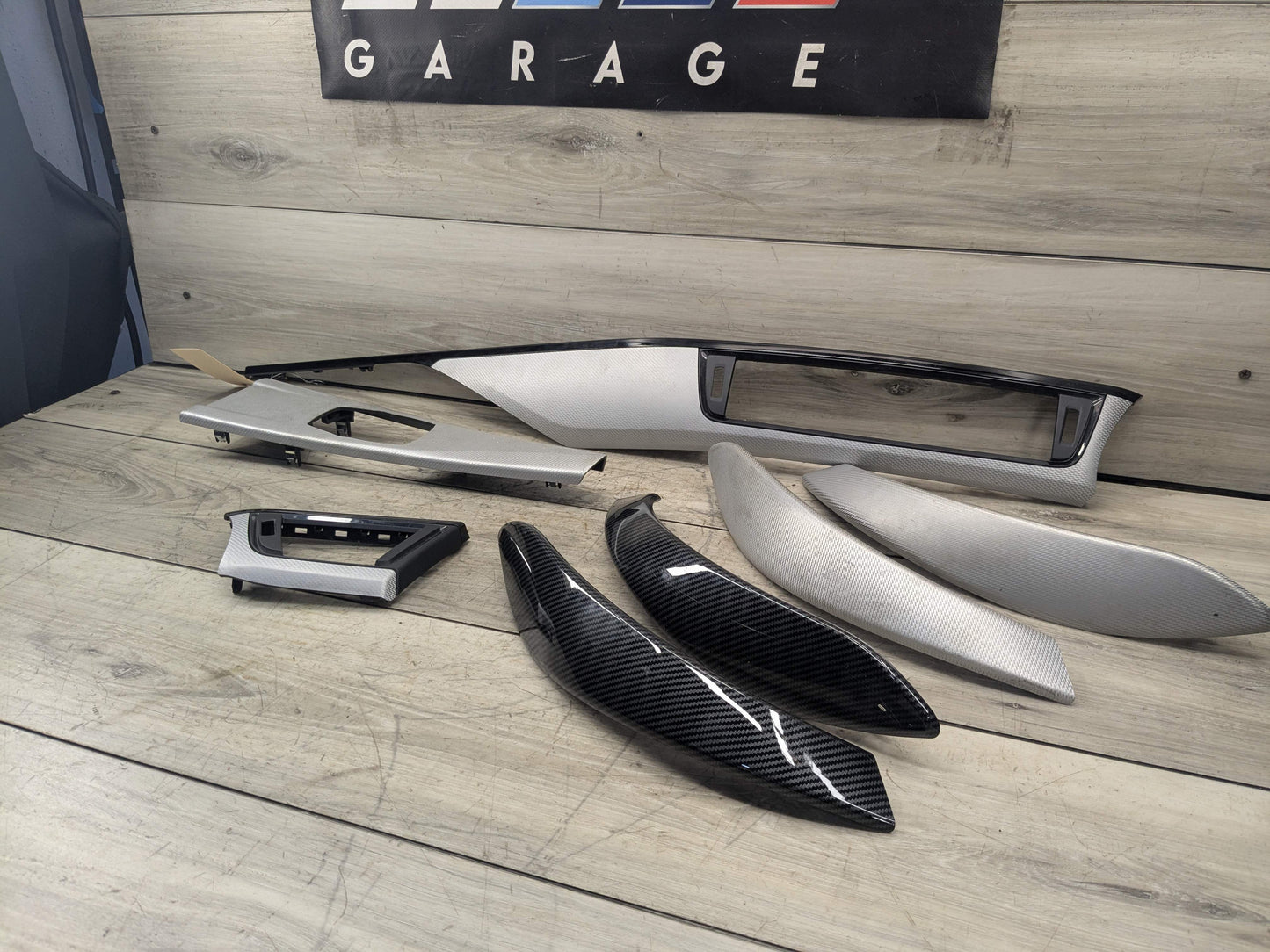 OEM BMW F30 F31 F32 F33 F36 Center Console Dash Door Interior Trim Aluminum SET