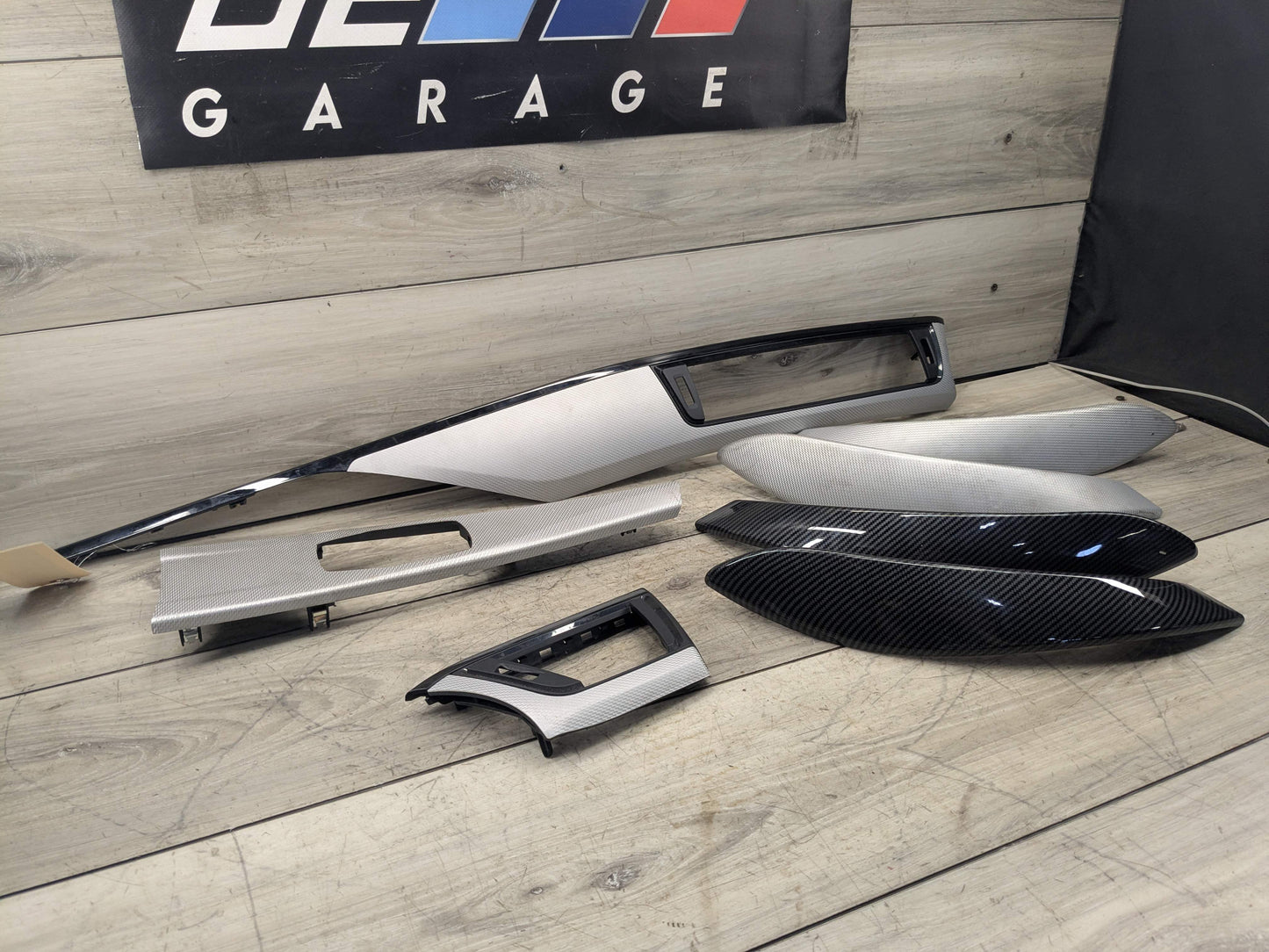 OEM BMW F30 F31 F32 F33 F36 Center Console Dash Door Interior Trim Aluminum SET
