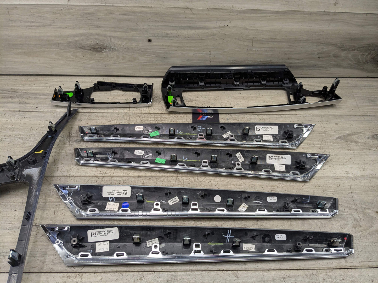*OEM BMW F25 F26 X3 X4 Door Dashboard Center Console Shifter Panel Trim Wood SET