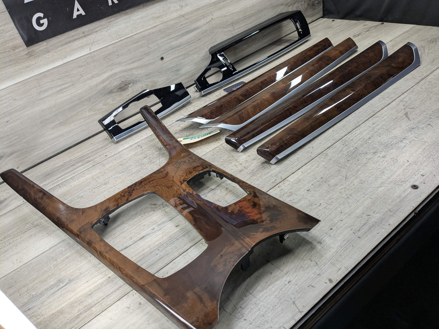 *OEM BMW F25 F26 X3 X4 Door Dashboard Center Console Shifter Panel Trim Wood SET