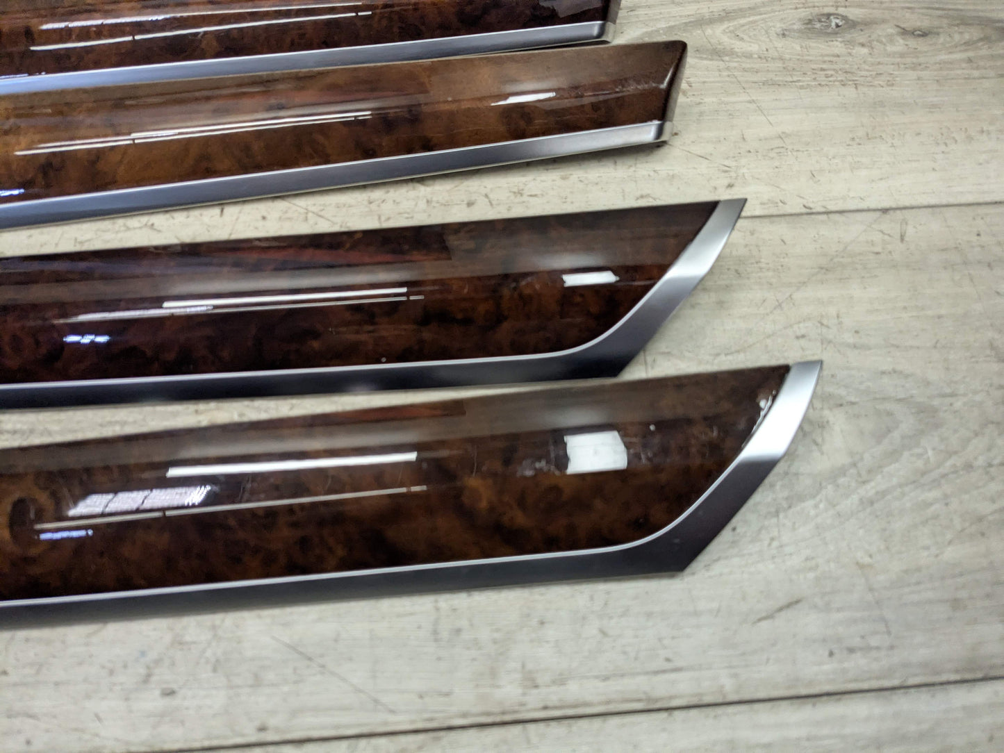 *OEM BMW F25 F26 X3 X4 Door Dashboard Center Console Shifter Panel Trim Wood SET
