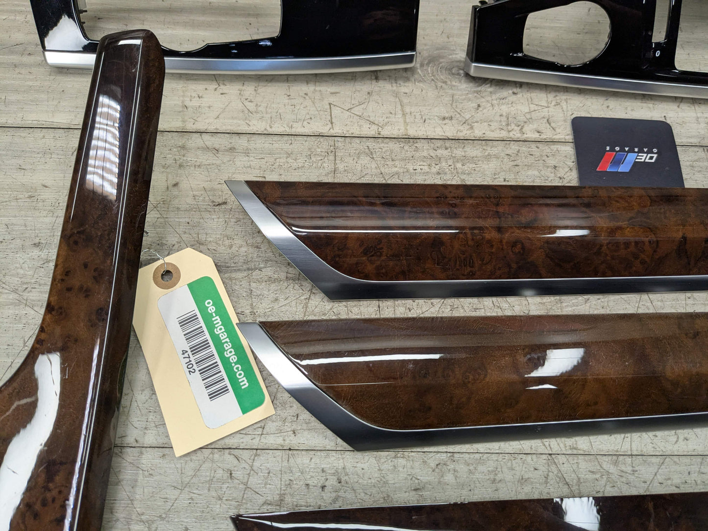 *OEM BMW F25 F26 X3 X4 Door Dashboard Center Console Shifter Panel Trim Wood SET