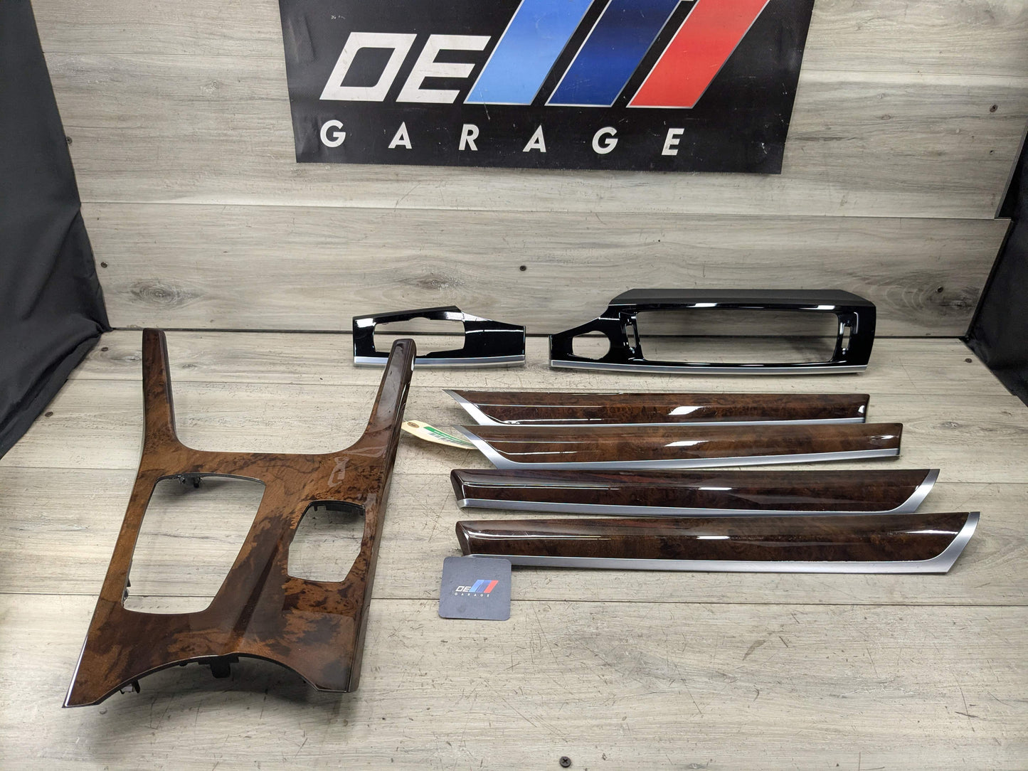 *OEM BMW F25 F26 X3 X4 Door Dashboard Center Console Shifter Panel Trim Wood SET