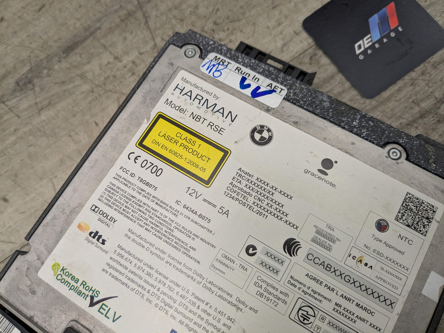 OEM BMW F02 F10 F13 F15 535 750 REAR Entertainment CD DVD Changer Player HARMAN