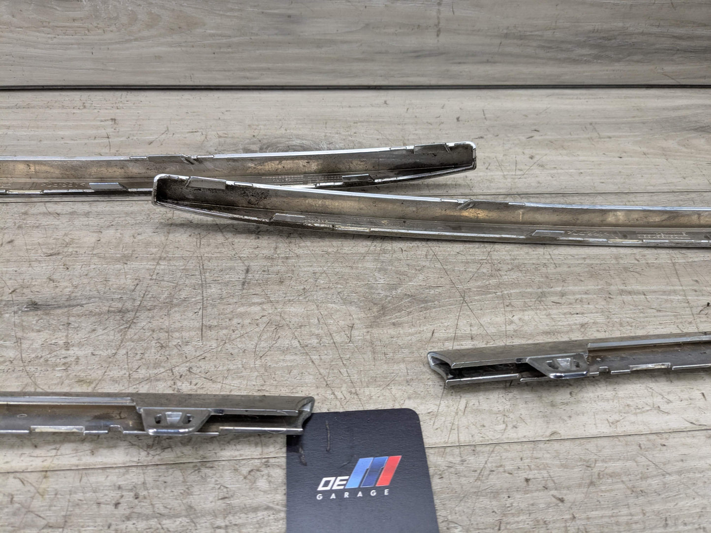13-15 OEM BMW F01 F02 Front Bumper Lower Left Right Chrome Molding Trims SET (4)