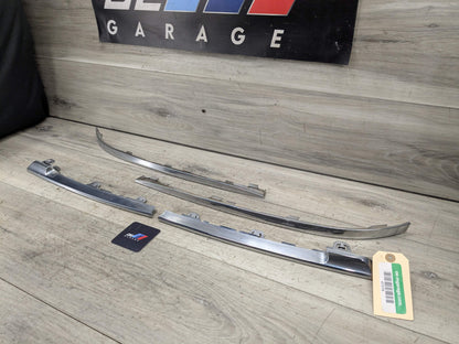 13-15 OEM BMW F01 F02 Front Bumper Lower Left Right Chrome Molding Trims SET (4)