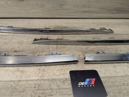 13-15 OEM BMW F01 F02 Front Bumper Lower Left Right Chrome Molding Trims SET (4)