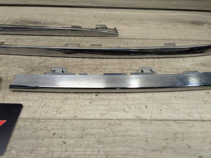 13-15 OEM BMW F01 F02 Front Bumper Lower Left Right Chrome Molding Trims SET (4)