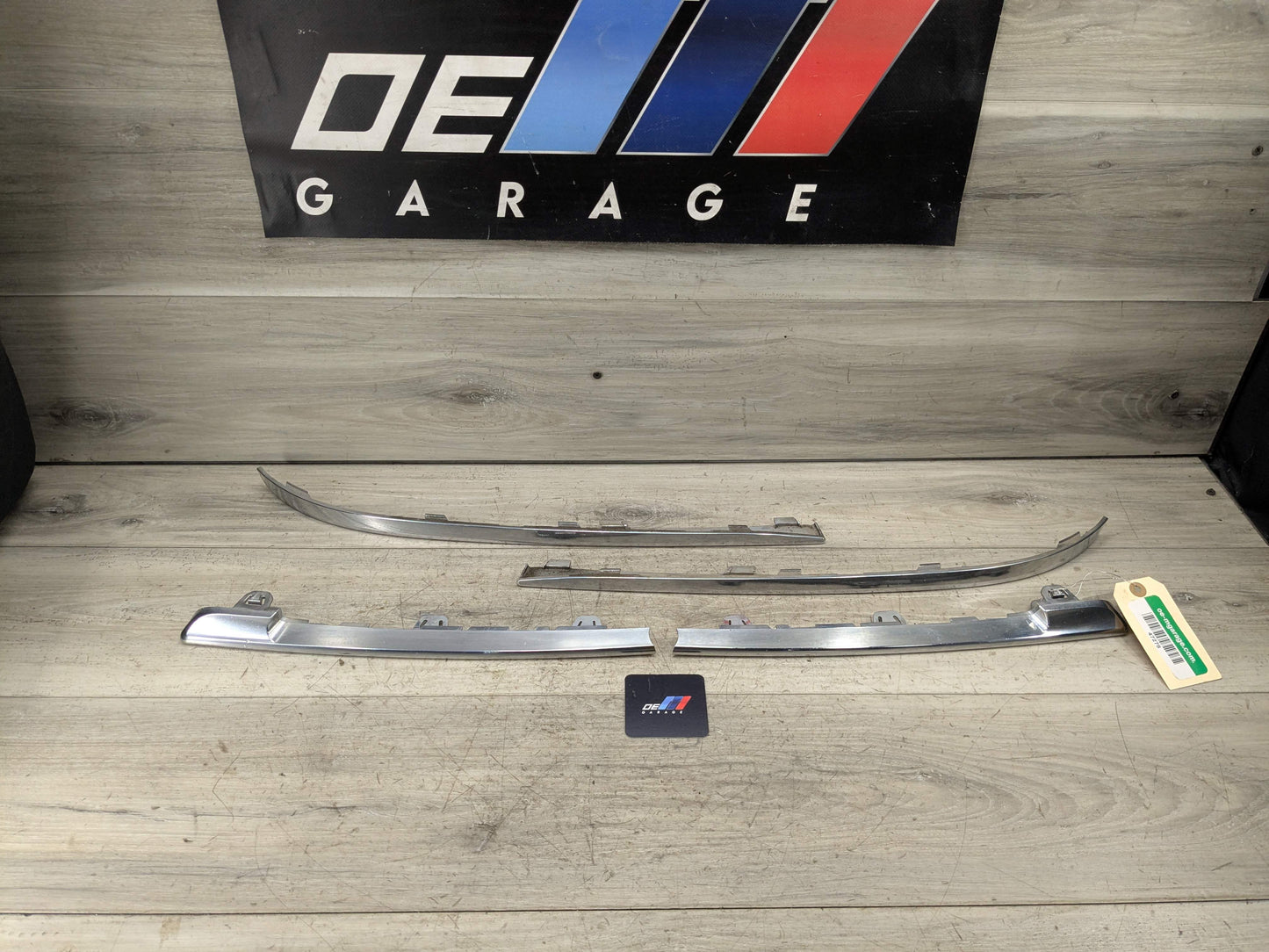 13-15 OEM BMW F01 F02 Front Bumper Lower Left Right Chrome Molding Trims SET (4)