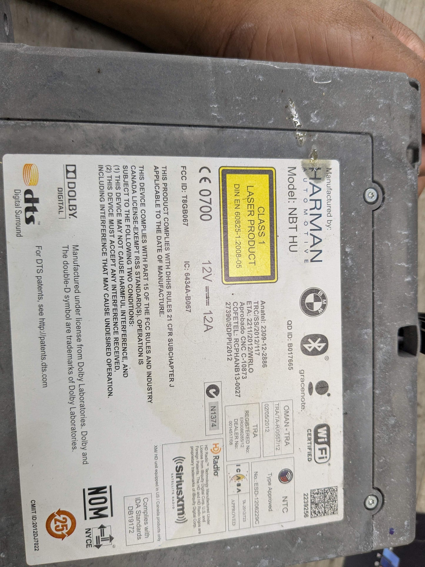 OEM BMW F15 F30 F32 F80 F82 Navigation NBT Headunit Radio CD Head Unit HW 2.1