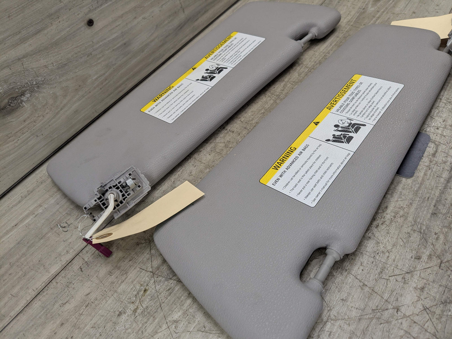14-18 OEM BMW F15 F85 X5 X5M Left Right Interior Sun Visor Leather PAIR