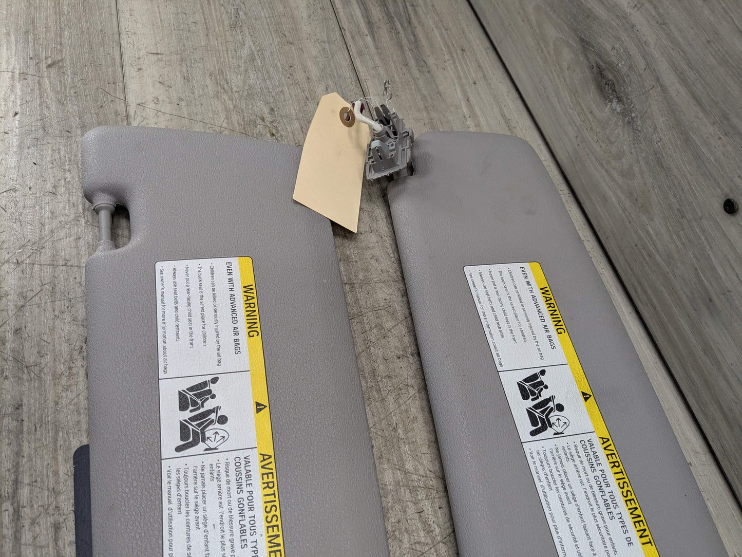 14-18 OEM BMW F15 F85 X5 X5M Left Right Interior Sun Visor Leather PAIR
