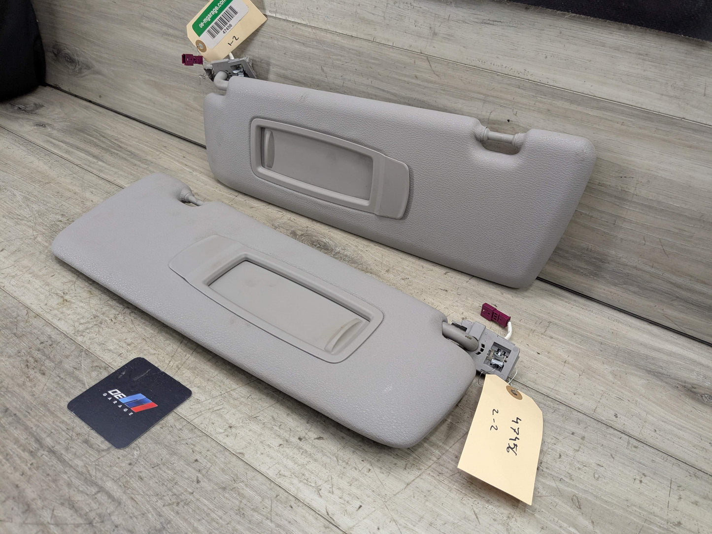 14-18 OEM BMW F15 F85 X5 X5M Left Right Interior Sun Visor Leather PAIR