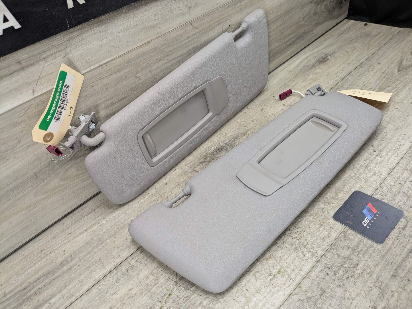 14-18 OEM BMW F15 F85 X5 X5M Left Right Interior Sun Visor Leather PAIR
