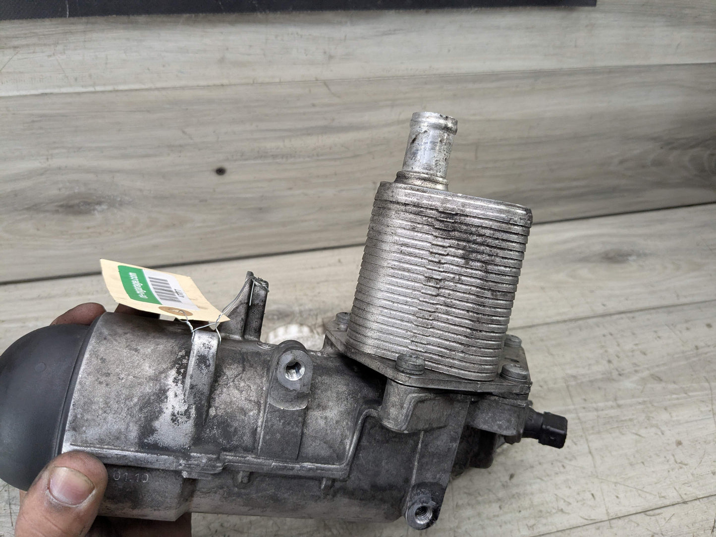 09-11 OEM BMW E90 335d M57 3.0 Diesel Engine Motor Oil Filter Cooler Housing