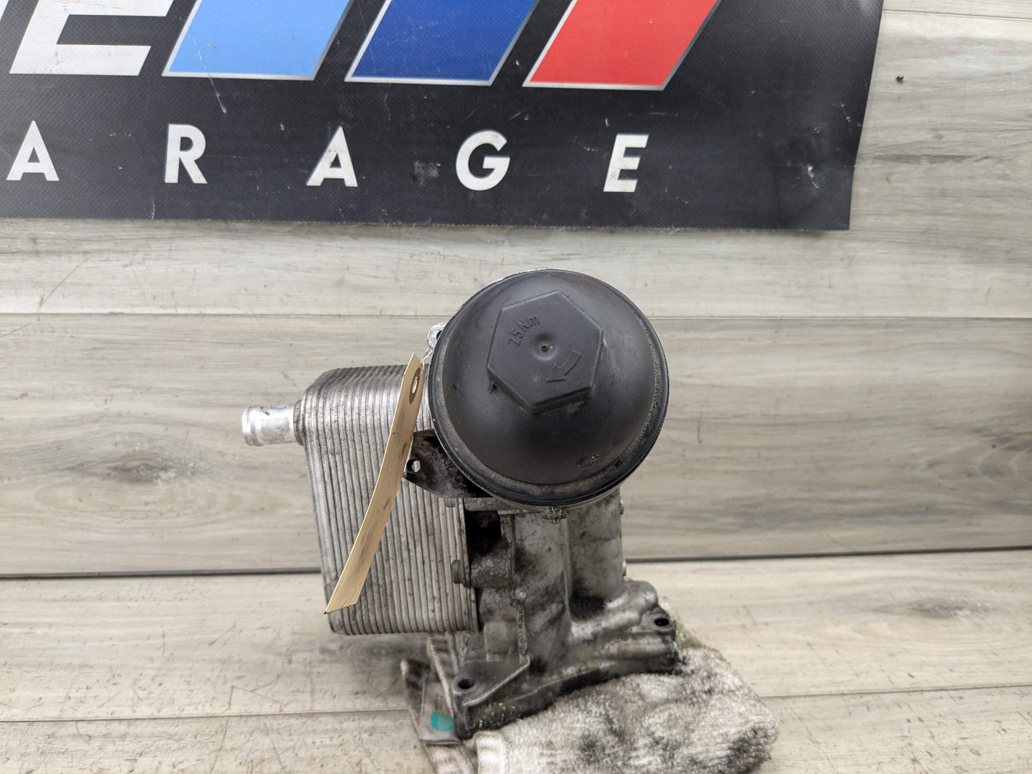 09-11 OEM BMW E90 335d M57 3.0 Diesel Engine Motor Oil Filter Cooler Housing