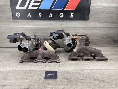 OEM BMW F80 F82 F83 F87 M2 M3 M4 S55 Engine Turbos Turbocharger EWG SET 91K