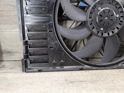 14-16 BEHR Porsche Panamera Turbo Electric Radiator Cooling Fan Shroud w/ Motor