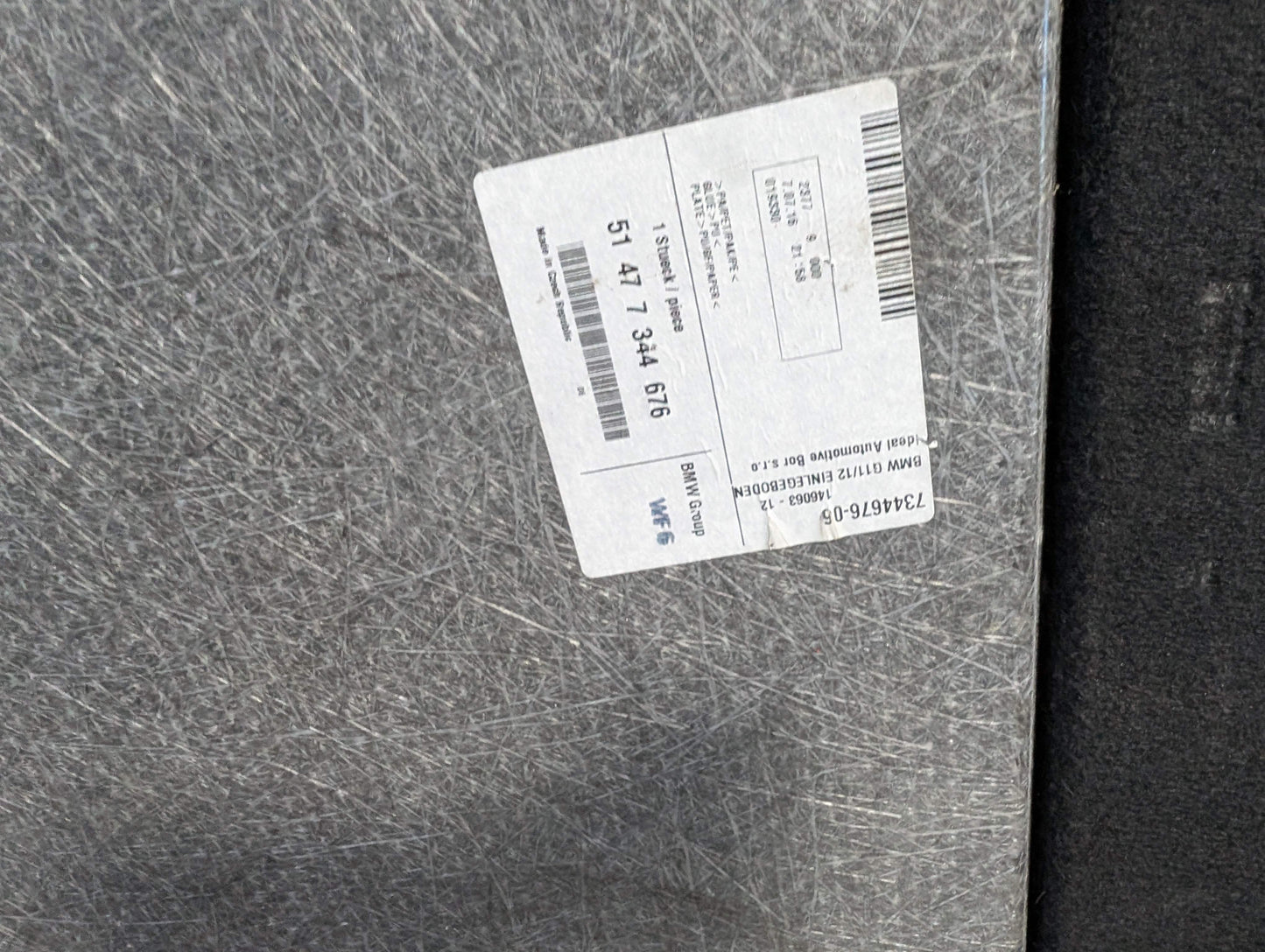 OEM BMW G11 G12 740 750 M760 B7 Rear Trunk Floor Mat Carpet Luggage Cargo Cover
