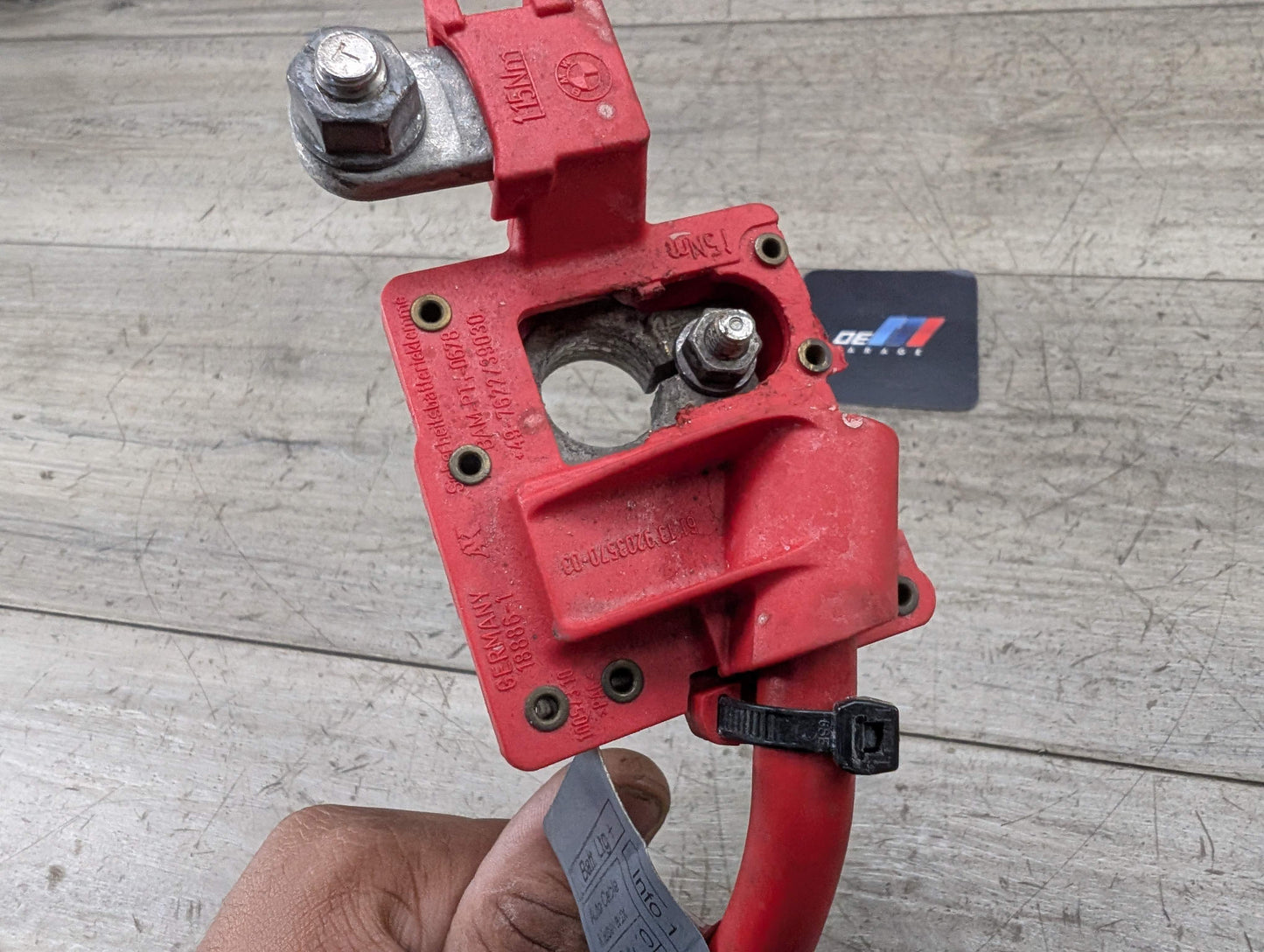 OEM BMW E82 E88 E90 E92 328 335 M3 Battery Plus Pole Terminal Positive Red Cable