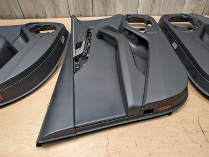 *17-19 OEM AUDI B9 A4 Front Rear Interior Door Panels Black SET Ambient Lighting