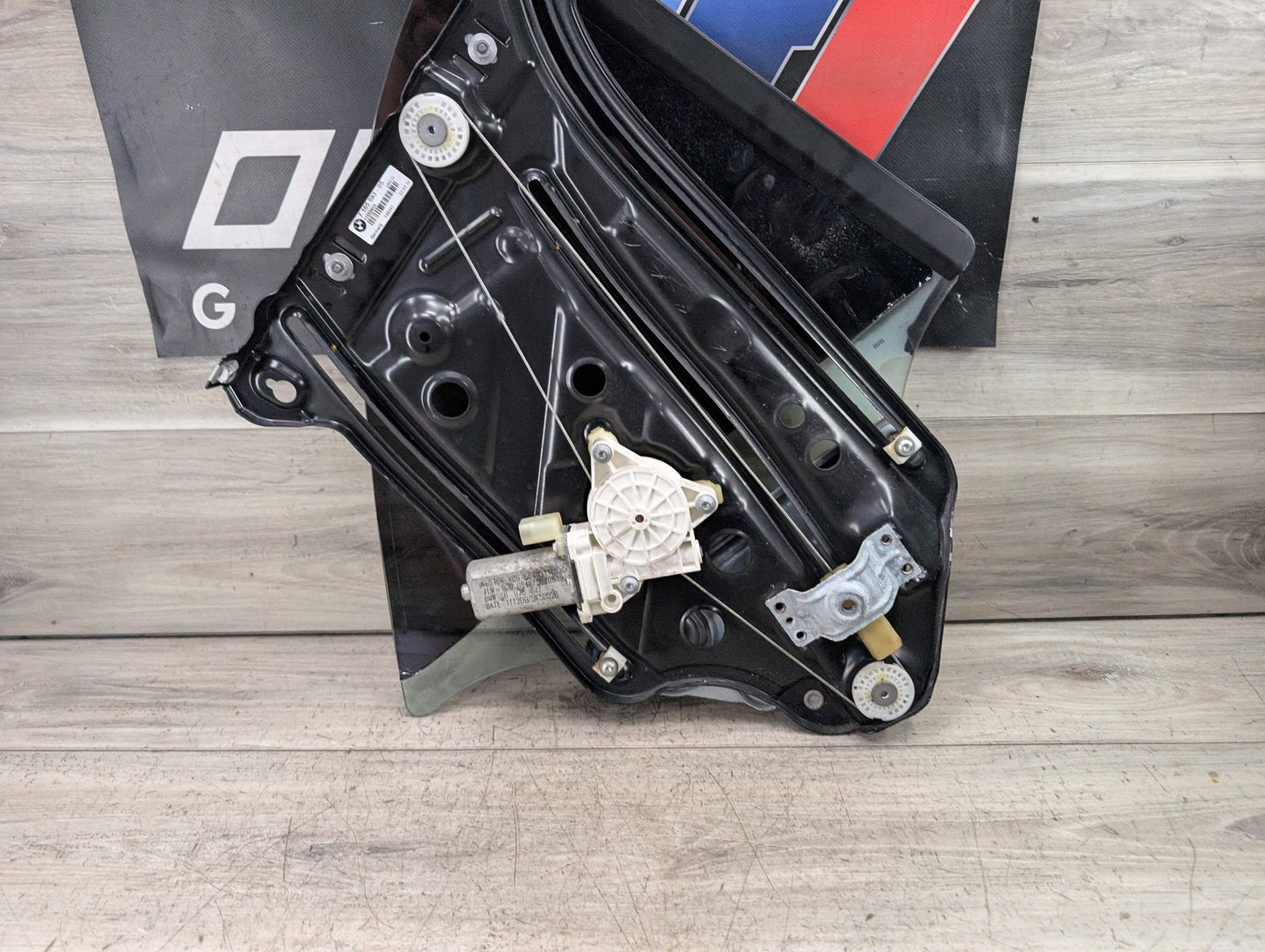 OEM BMW E88 128 135 Convertible Rear Left Driver Window Regulator Motor w/ Glass