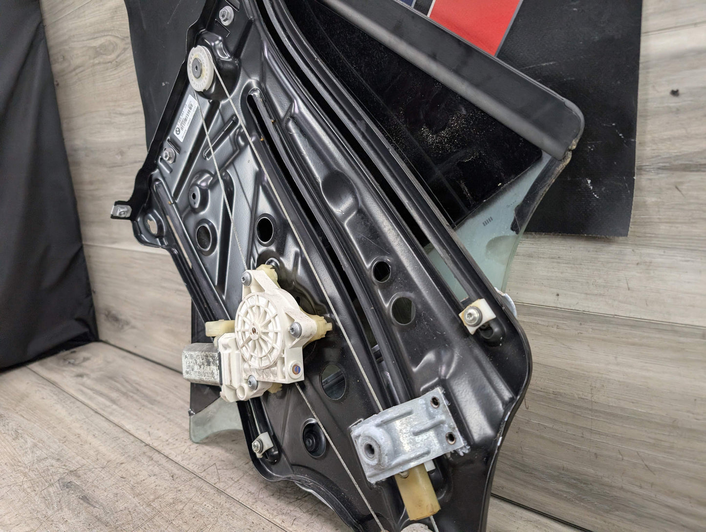 OEM BMW E88 128 135 Convertible Rear Left Driver Window Regulator Motor w/ Glass