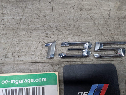 08-13 OEM BMW E82 E88 135i Trunk Lid 135i Badge Emblem