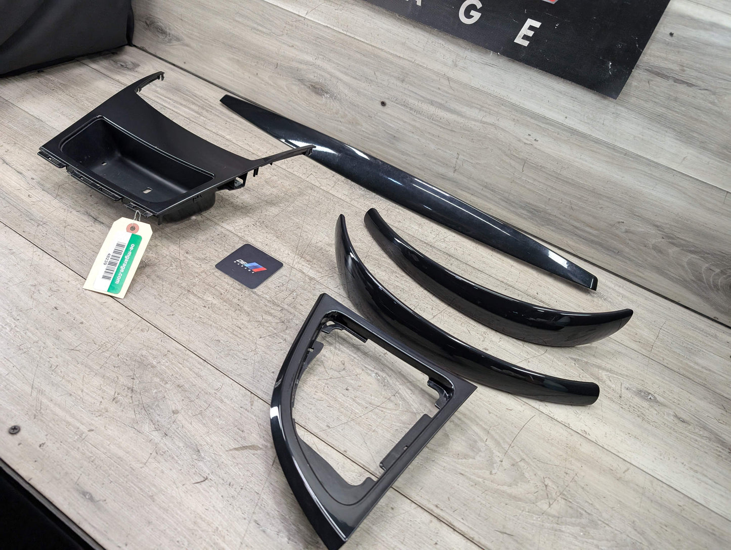 *08-13 OEM BMW E88 135 Interior Dash Center Console Doors Trim Gloss Black SET