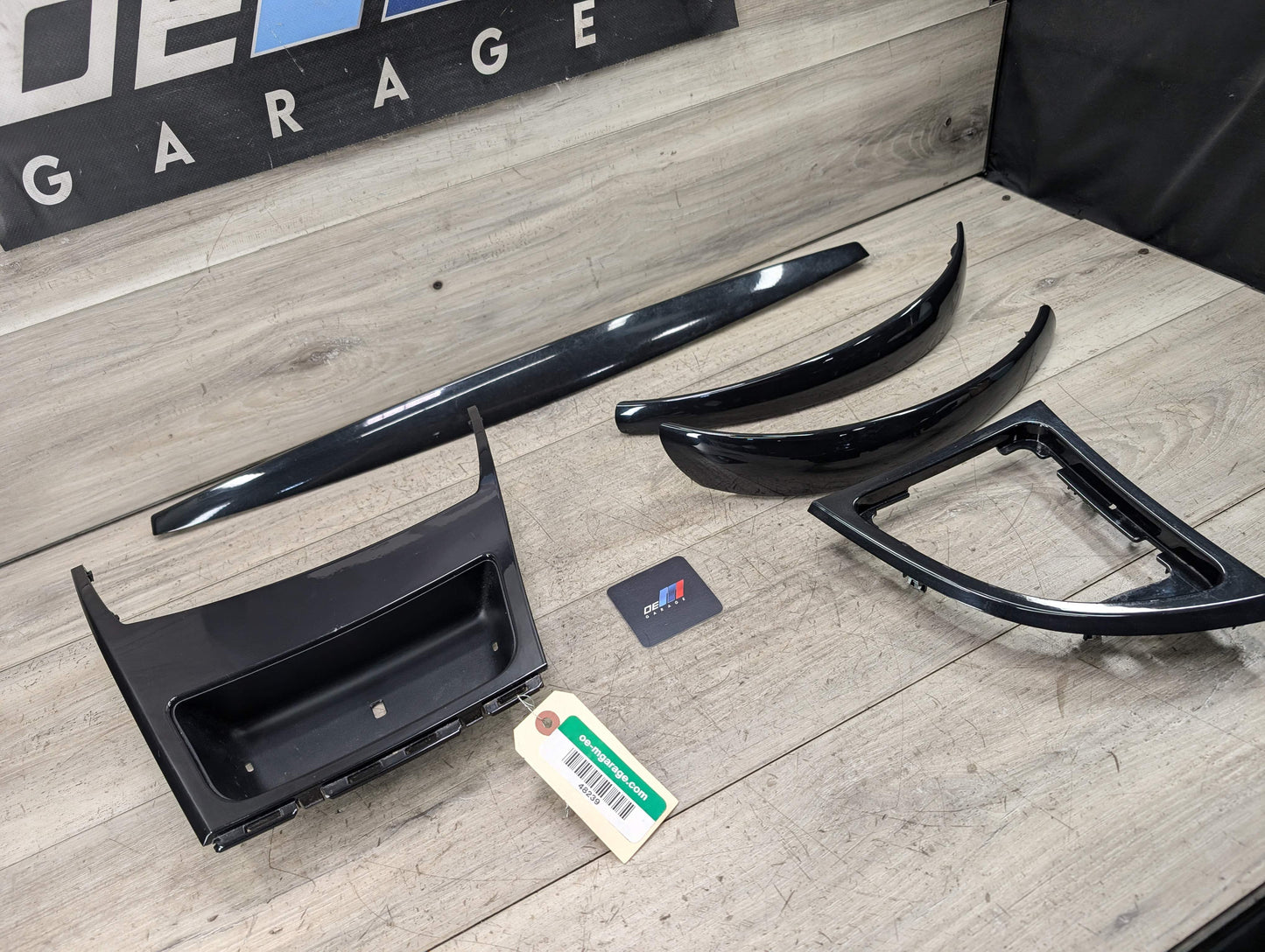 *08-13 OEM BMW E88 135 Interior Dash Center Console Doors Trim Gloss Black SET