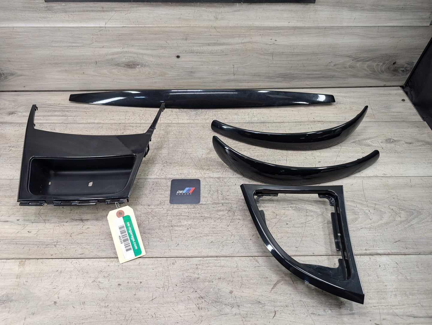 *08-13 OEM BMW E88 135 Interior Dash Center Console Doors Trim Gloss Black SET