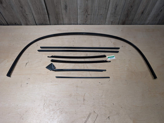 OEM BMW E88 135 Front Rear Door Exterior Trim Molding High Gloss Black SET of 7