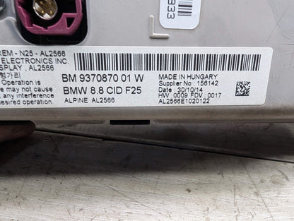 11-18 OEM BMW F25 F26 X3 X4 Central Information Display Screen Monitor 8.8"