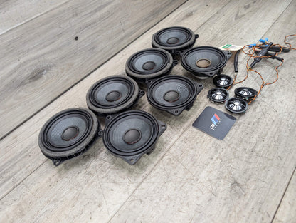 11-17 OEM BMW F25 X3 Stereo Audio Speakers Tweeters Subwoofers Top HiFi SET
