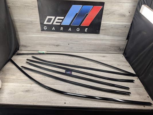 *11-17 OEM BMW F25 X3 SHADOW GLOSS Front Rear Left Right Door Trim SET (6)