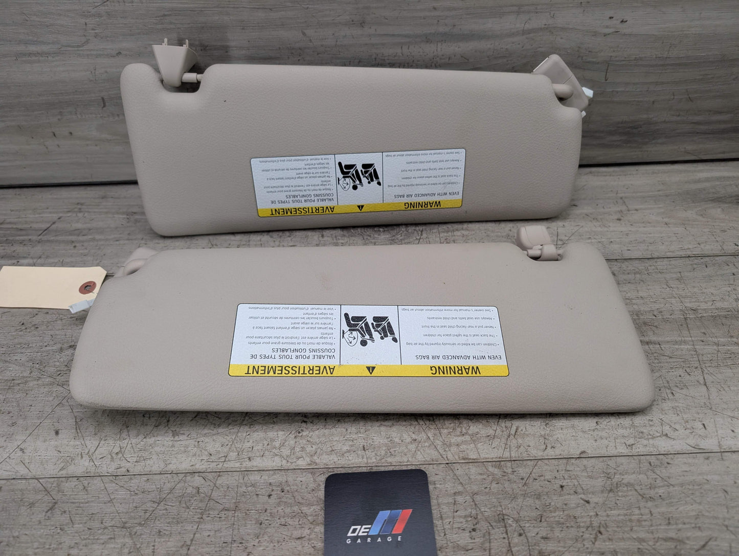 OEM BMW F30 F32 F36 F80 F82 M3 M4 Left Right Interior Sun Visor PAIR Oyster