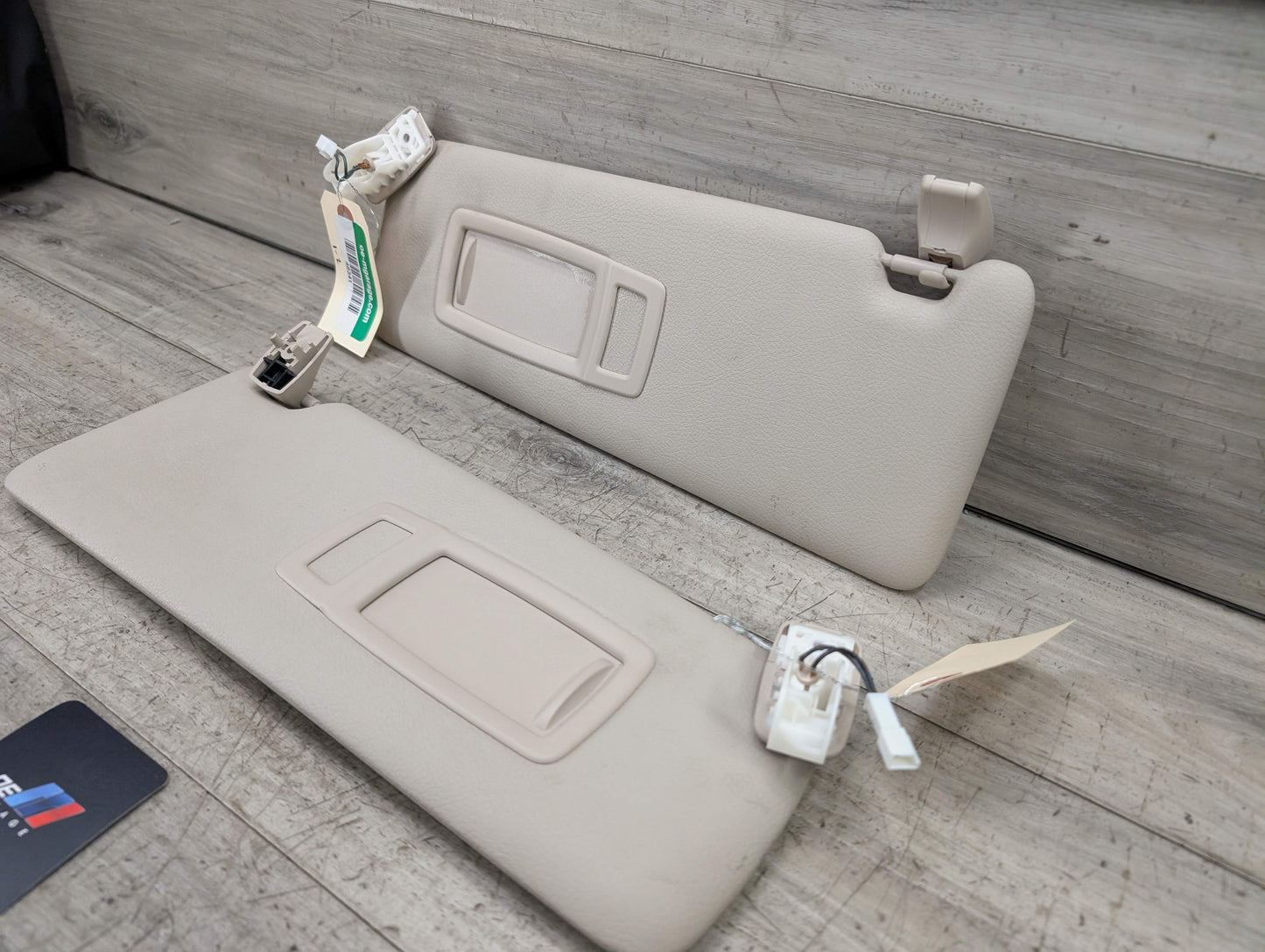 OEM BMW F30 F32 F36 F80 F82 M3 M4 Left Right Interior Sun Visor PAIR Oyster