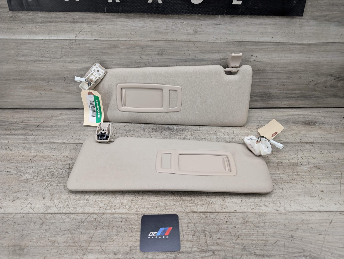 OEM BMW F30 F32 F36 F80 F82 M3 M4 Left Right Interior Sun Visor PAIR Oyster