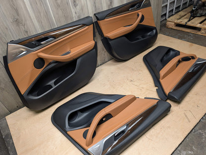 OEM BMW G01 G02 X3 X4 Front Rear Interior Trim Door Panels SET Leather BROWN