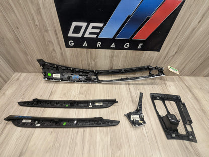OEM BMW F15 F16 F85 F86 X5 X6 Dash Door Panel Fine Wood Interior Trim Cover SET