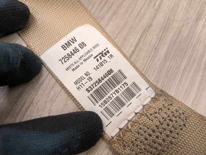 OEM BMW F25 F26 X3 X4 Rear Left Right Driver Passenger Seat Belt Retractor Beige
