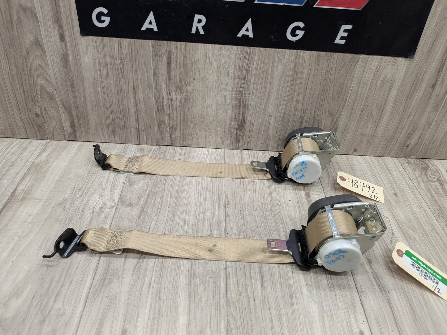 OEM BMW F25 F26 X3 X4 Rear Left Right Driver Passenger Seat Belt Retractor Beige