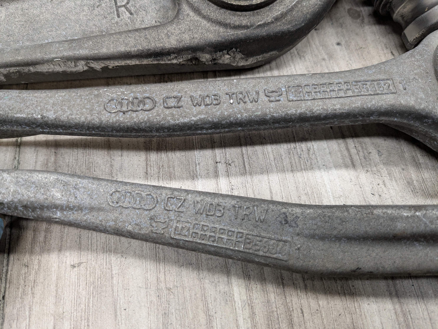 13-17 OEM AUDI A5 S5 Front Right Passenger Upper Lower Control Arm w Tie Rod SET