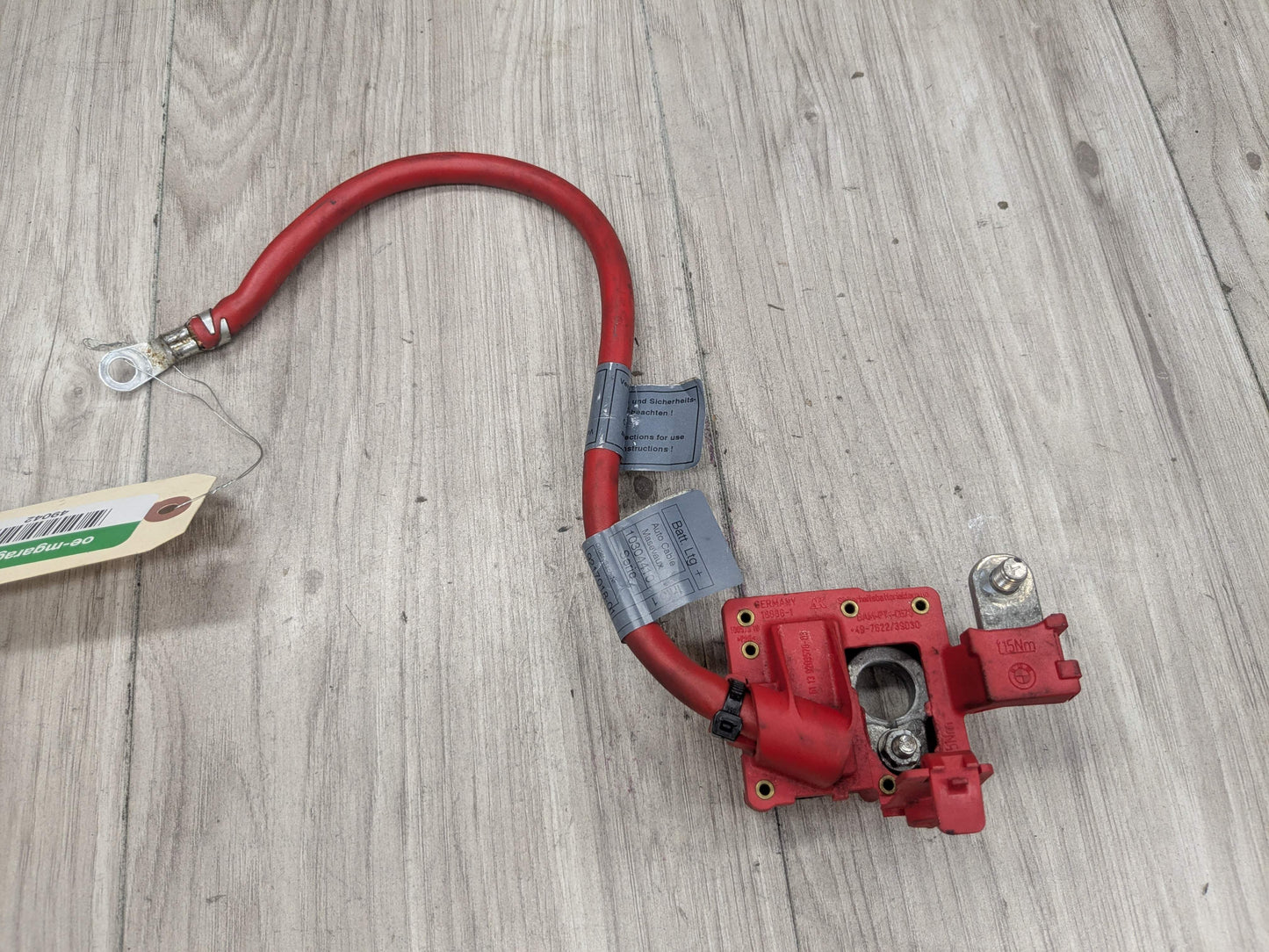 OEM BMW E82 E88 E90 E92 328 335 M3 Battery Plus Pole Terminal Positive Red Cable