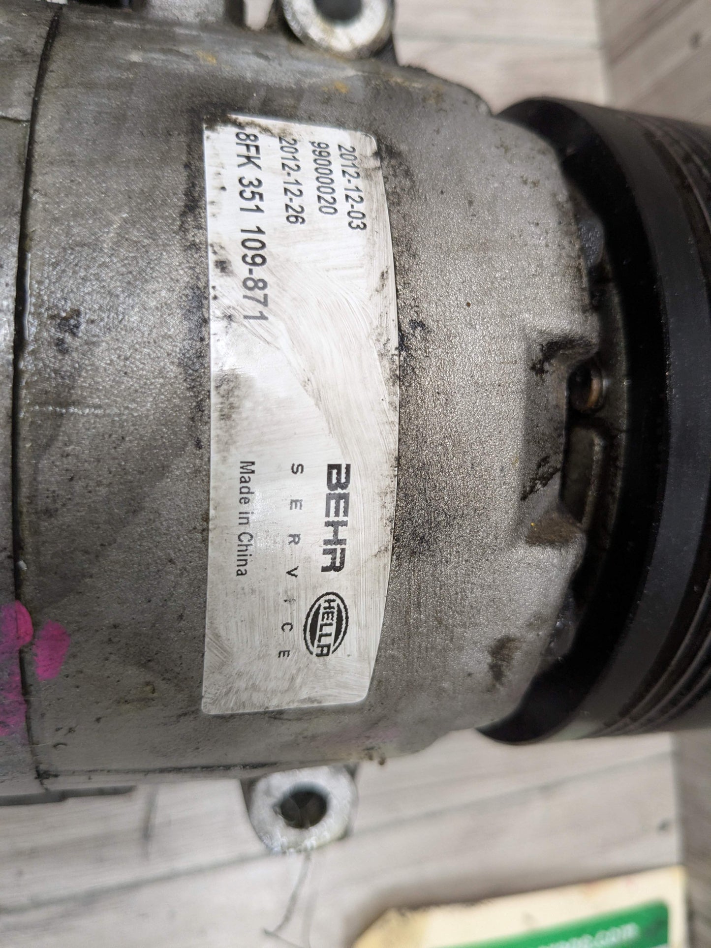 03-05 OEM BMW E85 2.5i 3.0i Z4 AC Compressor Clutch A/C Pump Pulley M54