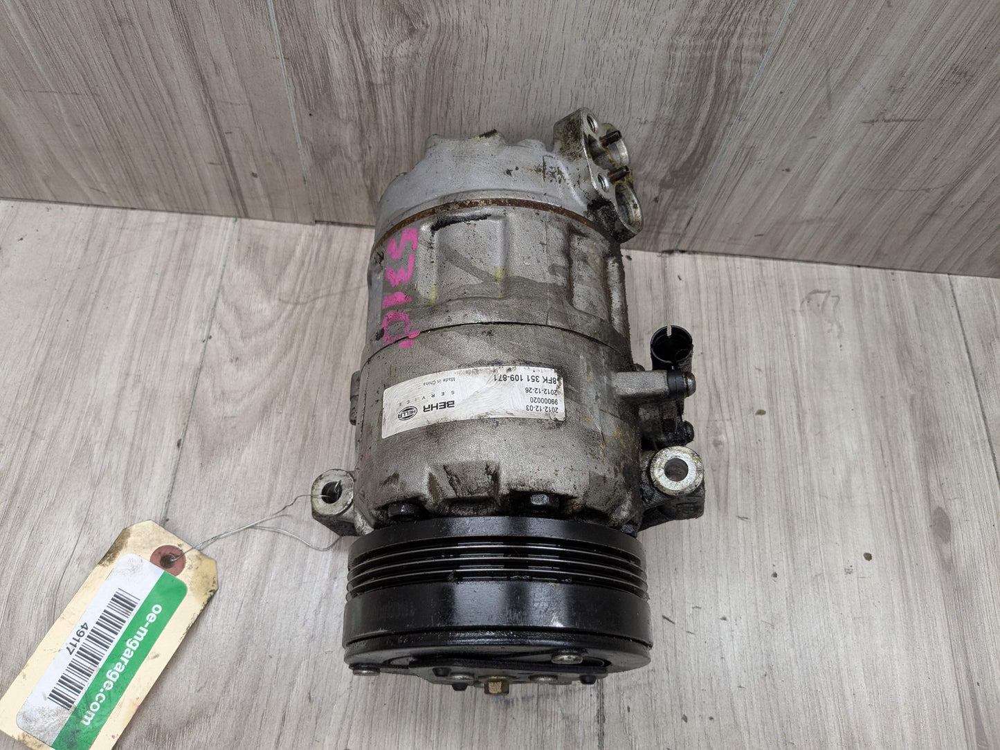 03-05 OEM BMW E85 2.5i 3.0i Z4 AC Compressor Clutch A/C Pump Pulley M54