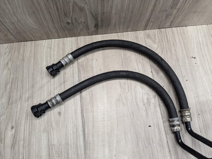 06-08 OEM BMW E85 E86 Z4 Engine N52 Oil Cooling Lines Inlet Outlet PAIR